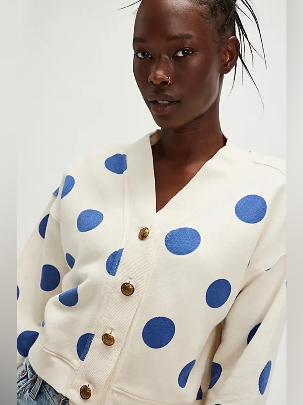 Free People Grace Printed Cardigan